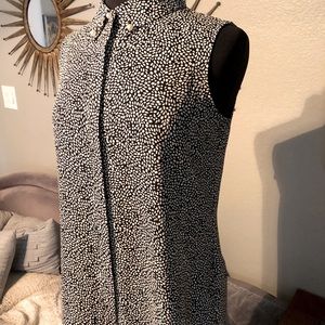 Karl Lagerfeld Printed Top with Pearl Buttons